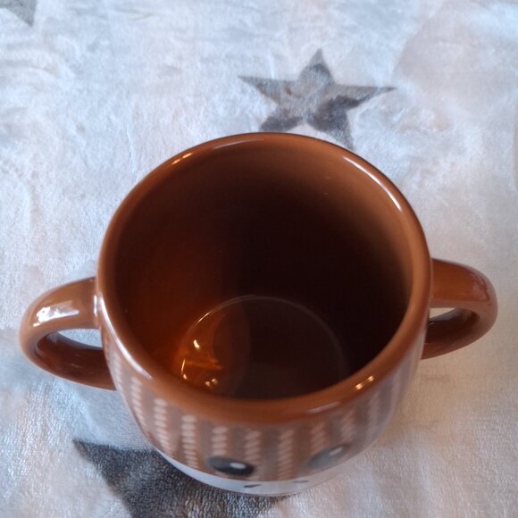 Sock Monkey Mug by Galerie‎ -  2 Handle Coffee Cup - Brown - 16oz - Picture 5 of 6